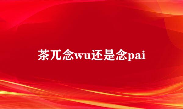 茶兀念wu还是念pai