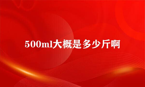 500ml大概是多少斤啊