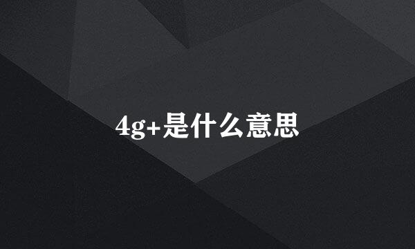 4g+是什么意思