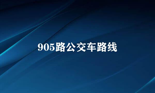 905路公交车路线