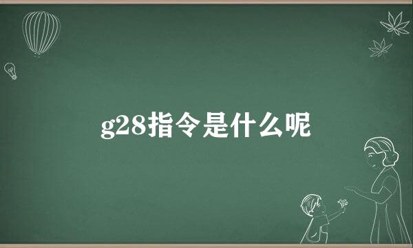 g28指令是什么呢