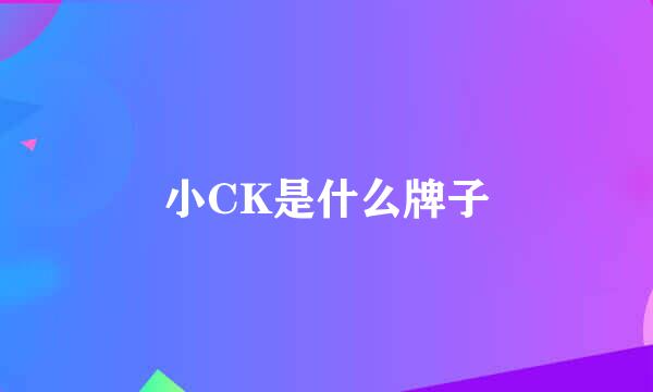 小CK是什么牌子