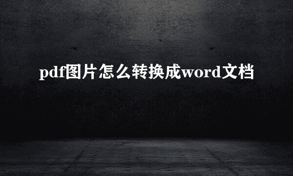 pdf图片怎么转换成word文档