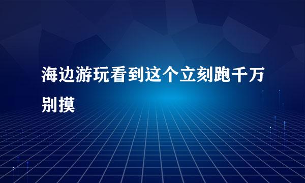 海边游玩看到这个立刻跑千万别摸