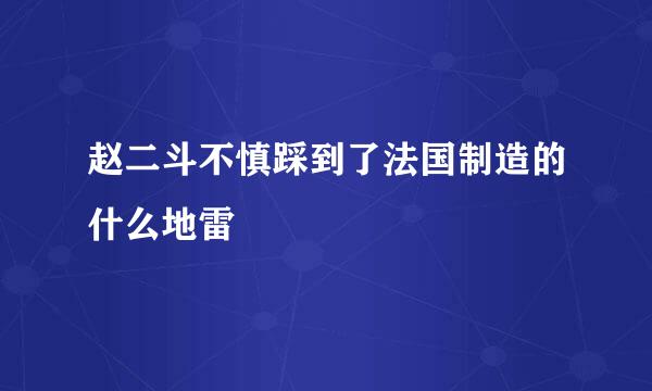 赵二斗不慎踩到了法国制造的什么地雷