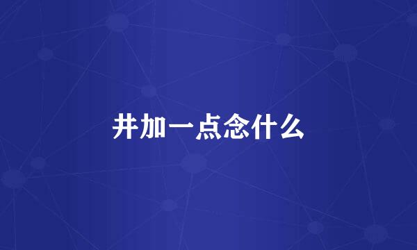 井加一点念什么