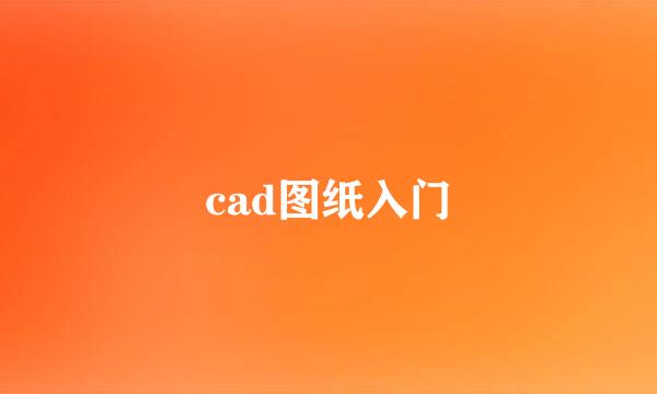 cad图纸入门