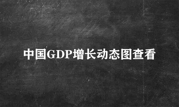 中国GDP增长动态图查看