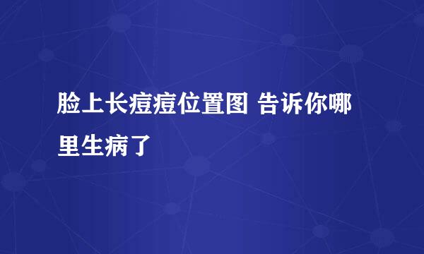 脸上长痘痘位置图 告诉你哪里生病了