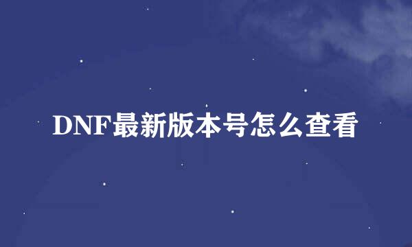 DNF最新版本号怎么查看