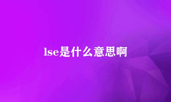 lse是什么意思啊