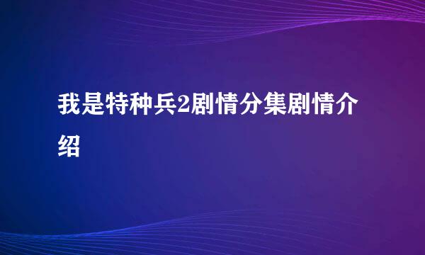 我是特种兵2剧情分集剧情介绍