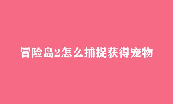 冒险岛2怎么捕捉获得宠物