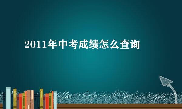 2011年中考成绩怎么查询