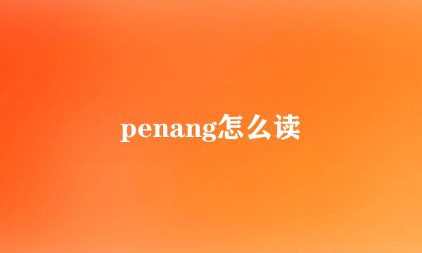 penang怎么读