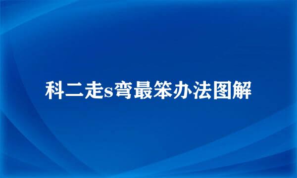 科二走s弯最笨办法图解