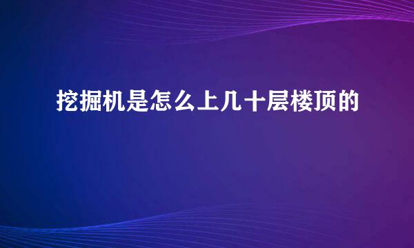 挖掘机是怎么上几十层楼顶的