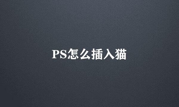 PS怎么插入猫