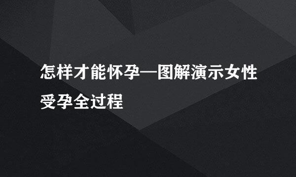 怎样才能怀孕—图解演示女性受孕全过程