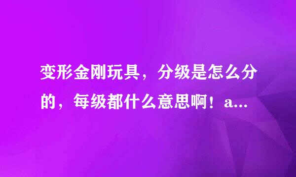 变形金刚玩具，分级是怎么分的，每级都什么意思啊！a,b,c,d,e,f,g,h,l级