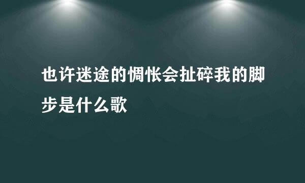 也许迷途的惆怅会扯碎我的脚步是什么歌