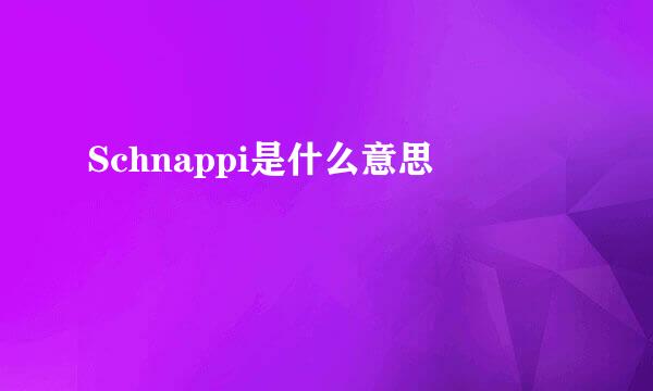 Schnappi是什么意思