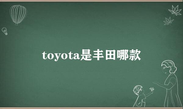 toyota是丰田哪款