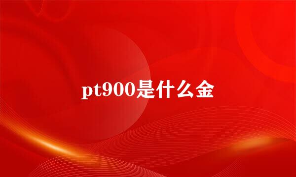 pt900是什么金