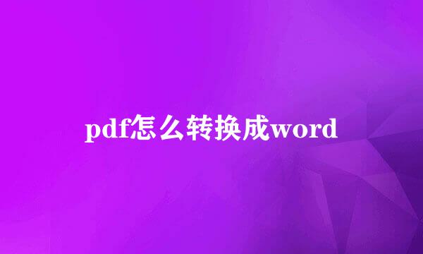 pdf怎么转换成word