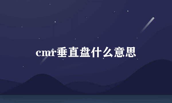 cmr垂直盘什么意思