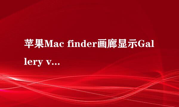 苹果Mac finder画廊显示Gallery view怎么使用