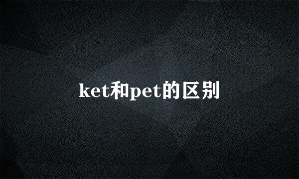 ket和pet的区别