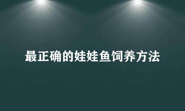 最正确的娃娃鱼饲养方法