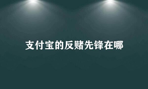 支付宝的反赌先锋在哪