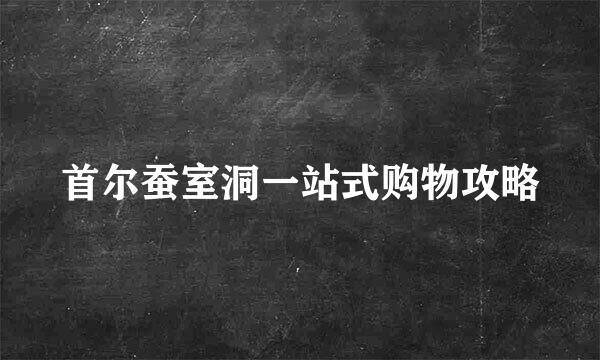 首尔蚕室洞一站式购物攻略