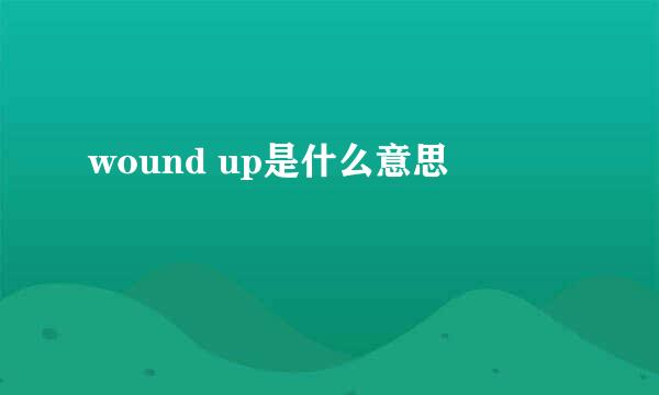 wound up是什么意思