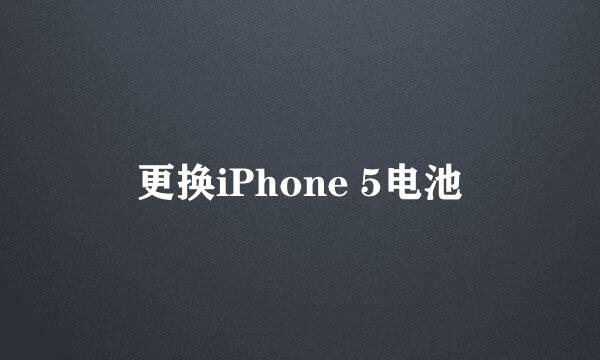 更换iPhone 5电池