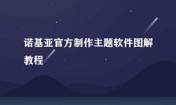 诺基亚官方制作主题软件图解教程