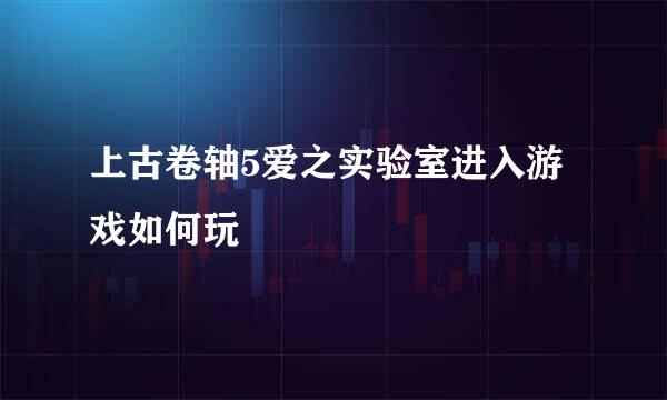 上古卷轴5爱之实验室进入游戏如何玩