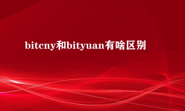 bitcny和bityuan有啥区别