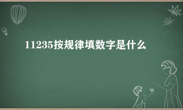 11235按规律填数字是什么