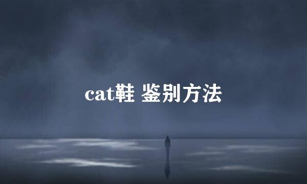 cat鞋 鉴别方法