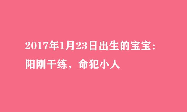 2017年1月23日出生的宝宝：阳刚干练，命犯小人