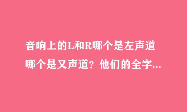 音响上的L和R哪个是左声道哪个是又声道？他们的全字母又是什么