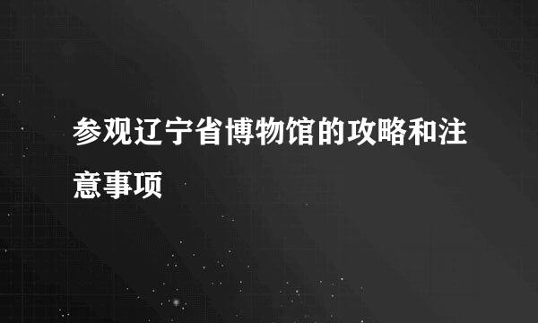 参观辽宁省博物馆的攻略和注意事项