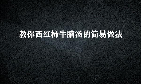 教你西红柿牛腩汤的简易做法