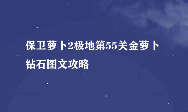 保卫萝卜2极地第55关金萝卜钻石图文攻略