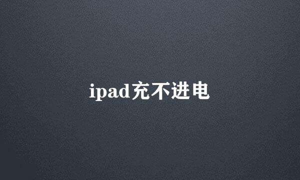 ipad充不进电