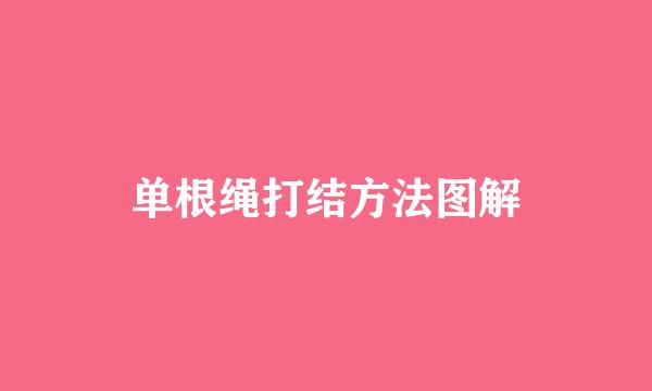 单根绳打结方法图解