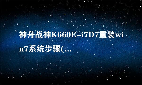 神舟战神K660E-i7D7重装win7系统步骤(图文教程)